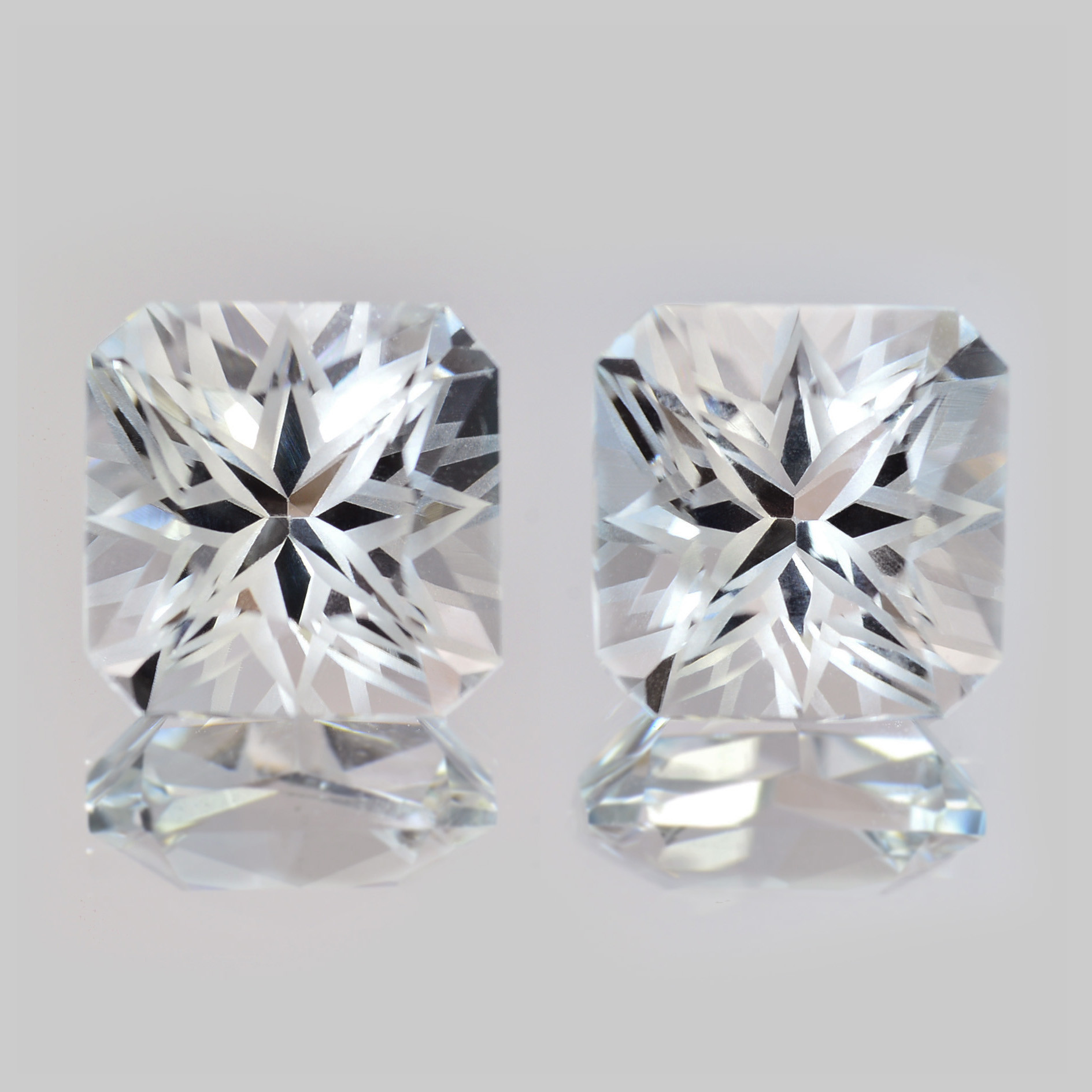 ホワイトトパーズ 合計6.20ct ペア ルース 特殊カット