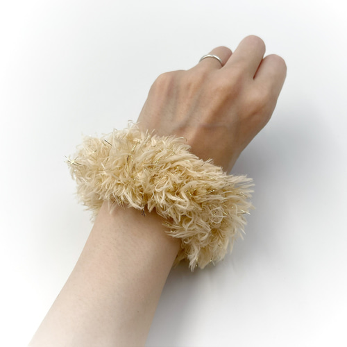 ファーとラメのキラキラシュシュ/ シュシュ HanahanD 通販 16806345