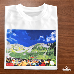 涸沢カール 穂高岳 長袖Tシャツ ホワイト ドライ 吸水速乾 山 登山 3枚目の画像