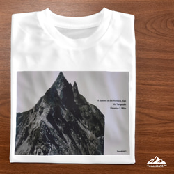 槍ヶ岳 Tシャツ 長袖Tシャツ ホワイト ドライ 吸水速乾 山 登山 5枚目の画像