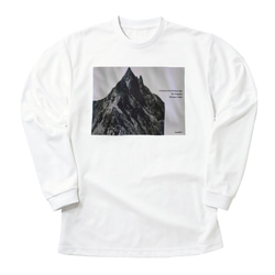 槍ヶ岳 Tシャツ 長袖Tシャツ ホワイト ドライ 吸水速乾 山 登山 1枚目の画像