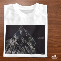 槍ヶ岳 Tシャツ 長袖Tシャツ ホワイト ドライ 吸水速乾 山 登山 5枚目の画像