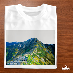 北岳 長袖Tシャツ ホワイト ドライ 吸水速乾 山 登山 4枚目の画像