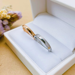 natural*】ペアリング 出会った春をいつまでも心に＊* リング 刻印