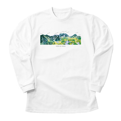 立山 長袖Tシャツ ホワイト ドライ 吸水速乾 山 登山 1枚目の画像