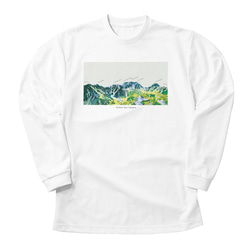 立山 長袖Tシャツ ホワイト ドライ 吸水速乾 山 登山 1枚目の画像