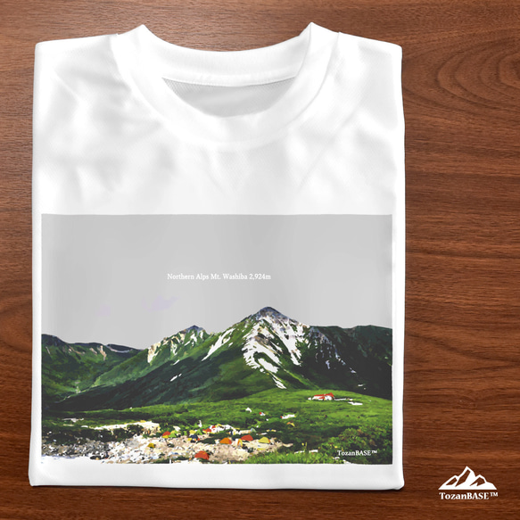 鷲羽岳 長袖Tシャツ ホワイト ドライ 吸水速乾 山 登山 3枚目の画像