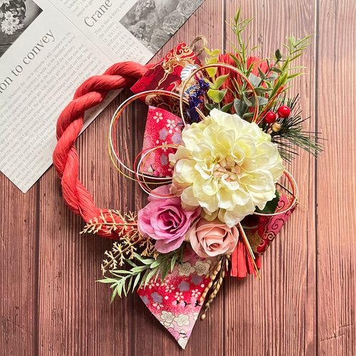 2024 しめ縄飾り しめ縄リース お正月飾り No．1