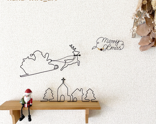 クリスマスの夜】ワイヤーアート ワイヤークラフト クリスマスに