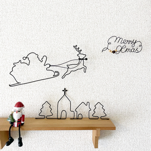 クリスマスの夜】ワイヤーアート ワイヤークラフト クリスマスに