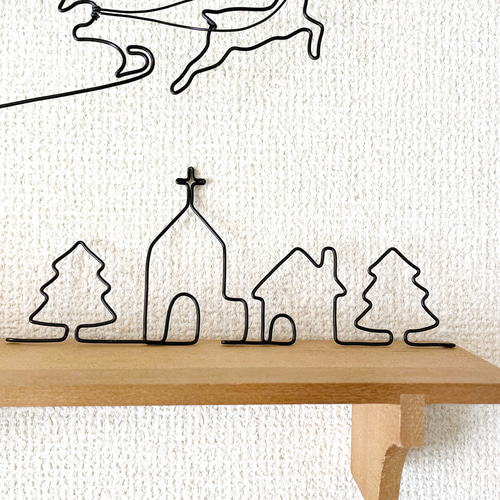 クリスマスの夜】ワイヤーアート ワイヤークラフト クリスマスに