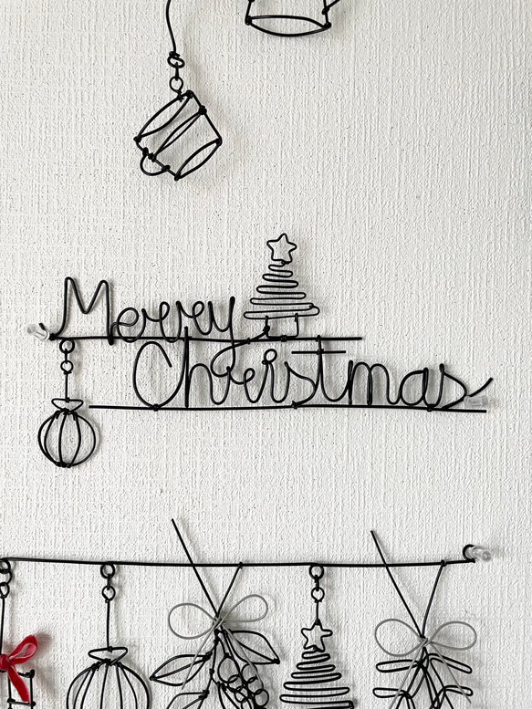 メリークリスマス ワイヤークラフト ガーランド にこちゃん 通販