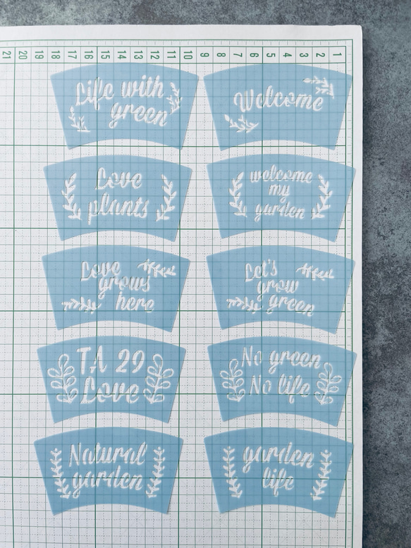 ステンシルシート　素焼き鉢用　No.1 2枚目の画像