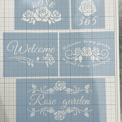 ステンシルシート　薔薇　No.4 2枚目の画像