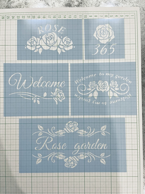 ステンシルシート　薔薇　No.4 2枚目の画像