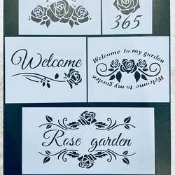 ステンシルシート　薔薇　No.4 1枚目の画像