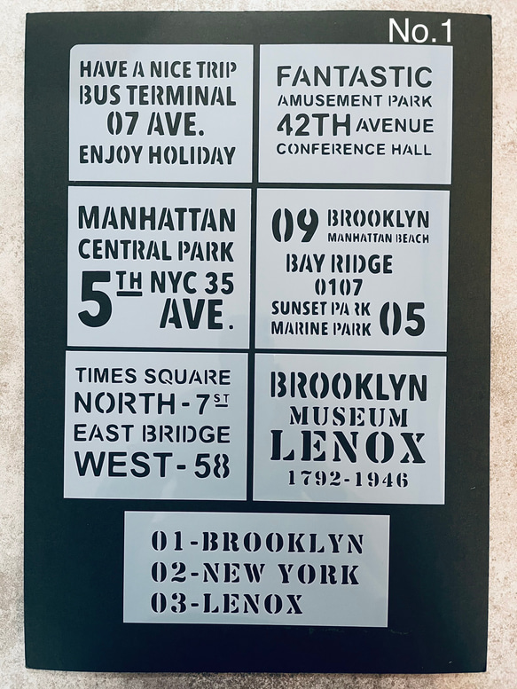 ステンシルシート バスロールサイン No.1 型紙 miyu 通販 16806753