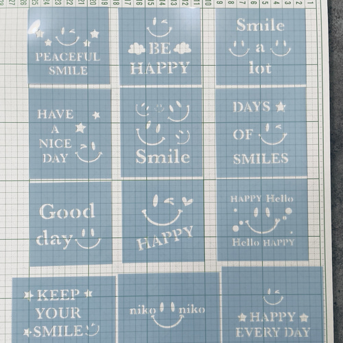 ステンシルシート スマイル No.10 型紙 miyu 通販 16806797｜Creema