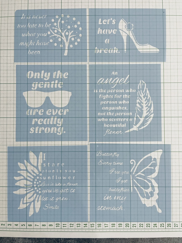 ステンシルシート　英文　No.12 3枚目の画像