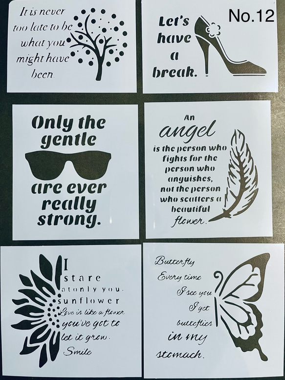 ステンシルシート　英文　No.12 1枚目の画像