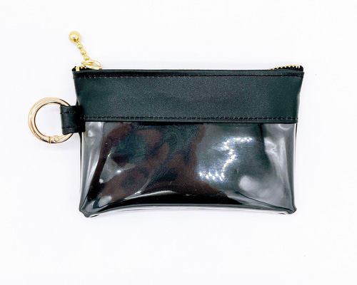 Melia カラビナ付き クリアガジェットポーチ(M) フラガリアメモリーズ