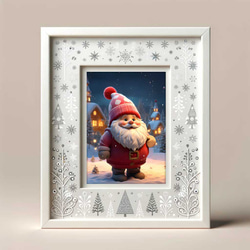 冬の幸せを運ぶ、ノームの聖夜 - 心温まるクリスマスポスターで素敵なデコレーションを 2枚目の画像