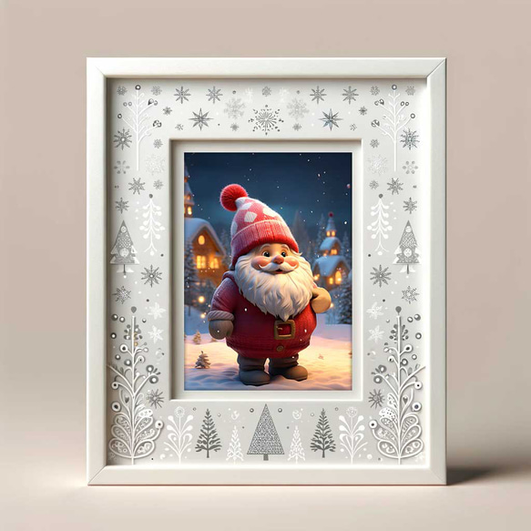 冬の幸せを運ぶ、ノームの聖夜 - 心温まるクリスマスポスターで素敵なデコレーションを 2枚目の画像