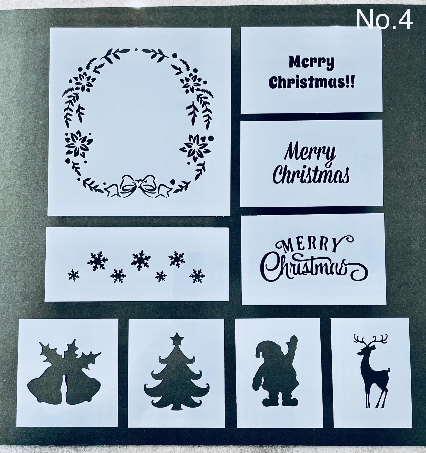 ステンシルシート クリスマス No.4 型紙 miyu 通販 16806880