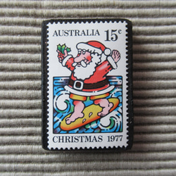 オーストラリア　クリスマス切手ブローチ9065 1枚目の画像