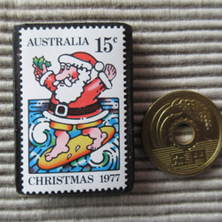 オーストラリア　クリスマス切手ブローチ9065 3枚目の画像