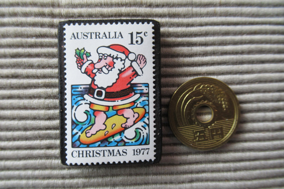 オーストラリア　クリスマス切手ブローチ9065 3枚目の画像