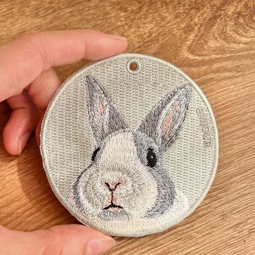 キーホルダー 刺繍 動物 アニマル チャーム うさぎ プレゼント キーホルダー 刺繍 動物 アニマル チャーム うさぎ プレゼント