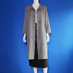 着物リメイク　ロングワンピース＆ロングコート（絹着物地）長袖 3枚目の画像