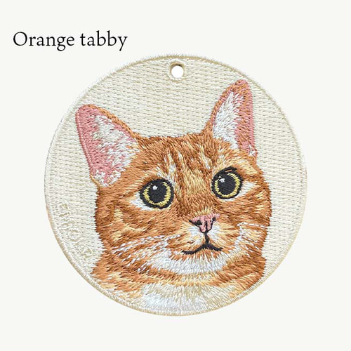 キーホルダー 猫 刺繍 ネコ 茶トラ トラ猫 チャーム ペット お キーホルダー 猫 刺繍 ネコ 茶トラ トラ猫 チャーム ペット お