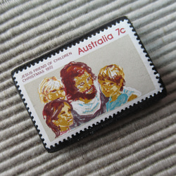 オーストラリア　クリスマス切手ブローチ9073 2枚目の画像