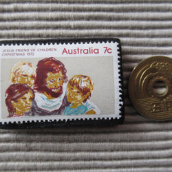 オーストラリア　クリスマス切手ブローチ9073 3枚目の画像