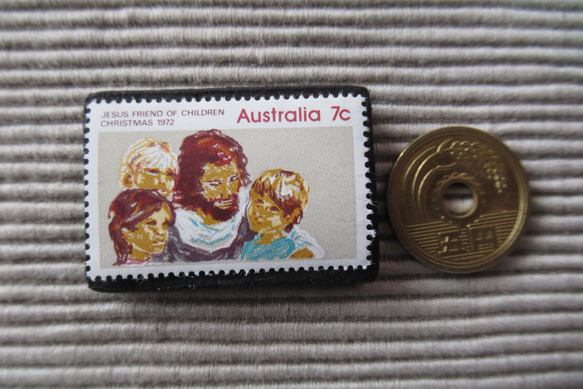 オーストラリア　クリスマス切手ブローチ9073 3枚目の画像