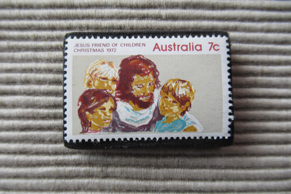 オーストラリア　クリスマス切手ブローチ9073 1枚目の画像