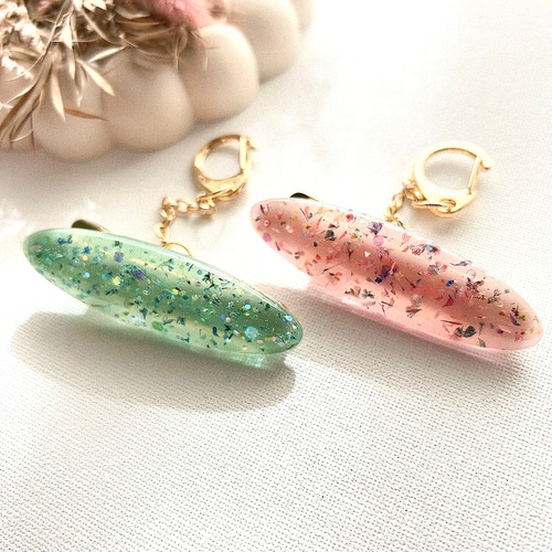 鍵が迷子にならない！ドライフラワーのキークリップ/クリップチャーム