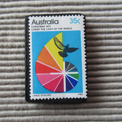 オーストラリア　クリスマス切手ブローチ9077 1枚目の画像