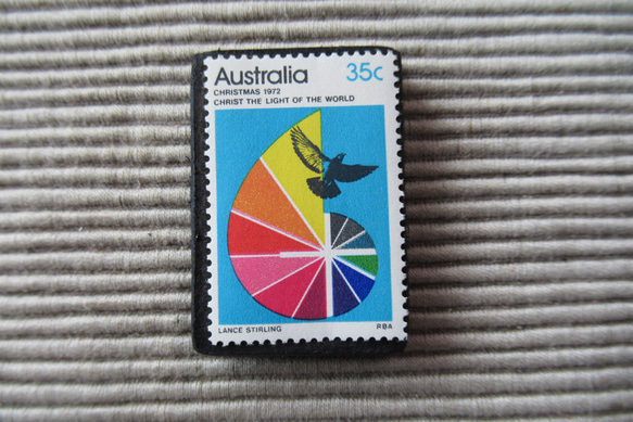 オーストラリア　クリスマス切手ブローチ9077 1枚目の画像