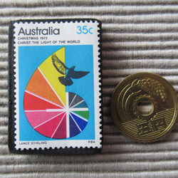 オーストラリア　クリスマス切手ブローチ9077 3枚目の画像