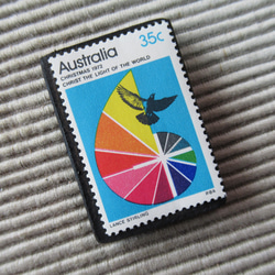 オーストラリア　クリスマス切手ブローチ9077 2枚目の画像