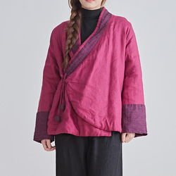 【即納】コロコロ揺れる装飾が可愛い♪カシュクールジャケット ピンク we-371pk 1枚目の画像