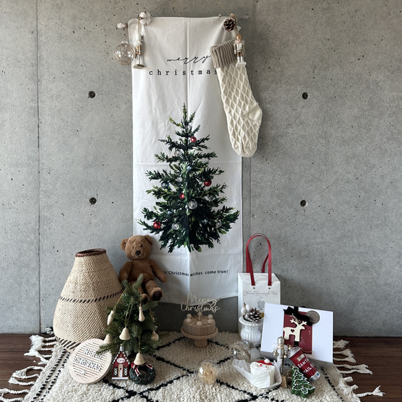 【X'smas飾りに♡】クリスマスソックス　┃beige×ivory・ivory×beige┃ 11枚目の画像