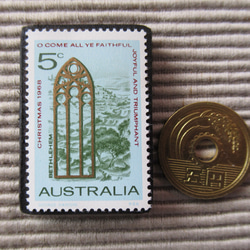 オーストラリア　クリスマス切手ブローチ9079 3枚目の画像
