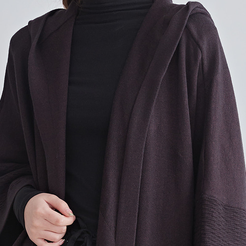 気軽に羽織れてこなれ感を演出☆ガウンカーディガン ブラウン コート