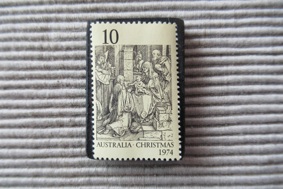 オーストラリア　クリスマス切手ブローチ9083 1枚目の画像