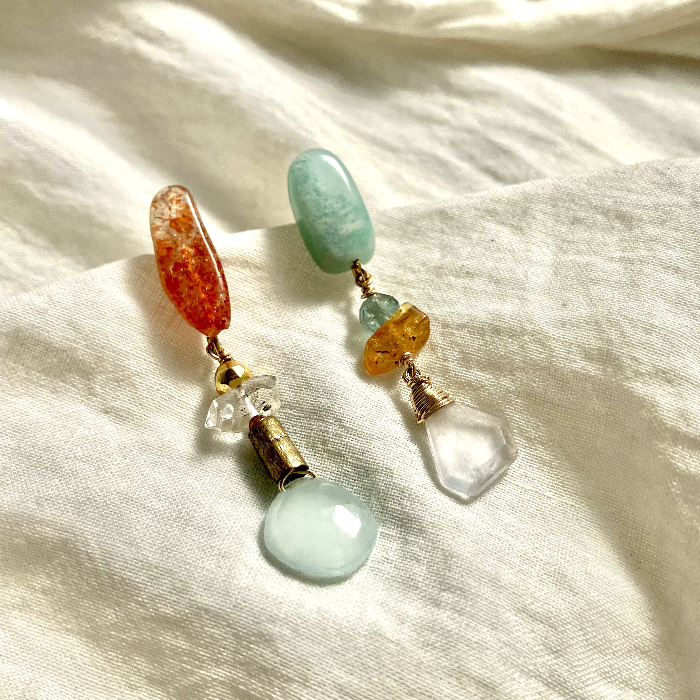 Good morning　　K１４gfスタッドピアス　　１点もの