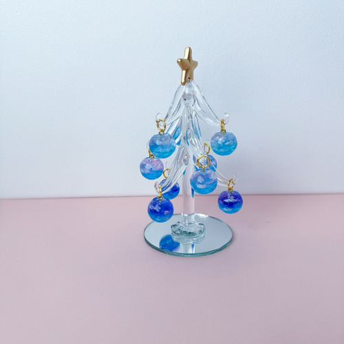 おまとめ３点　専用出品　波レジンアートクリスマスツリー 2点その他2点 空玉クリスマスツリー ガラスツリー 空レジン その他インテリア